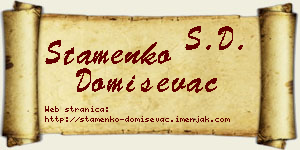 Stamenko Domiševac vizit kartica
